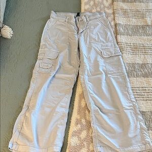 American Eagle Outfitters Light Blue Stretch Cargo Pants